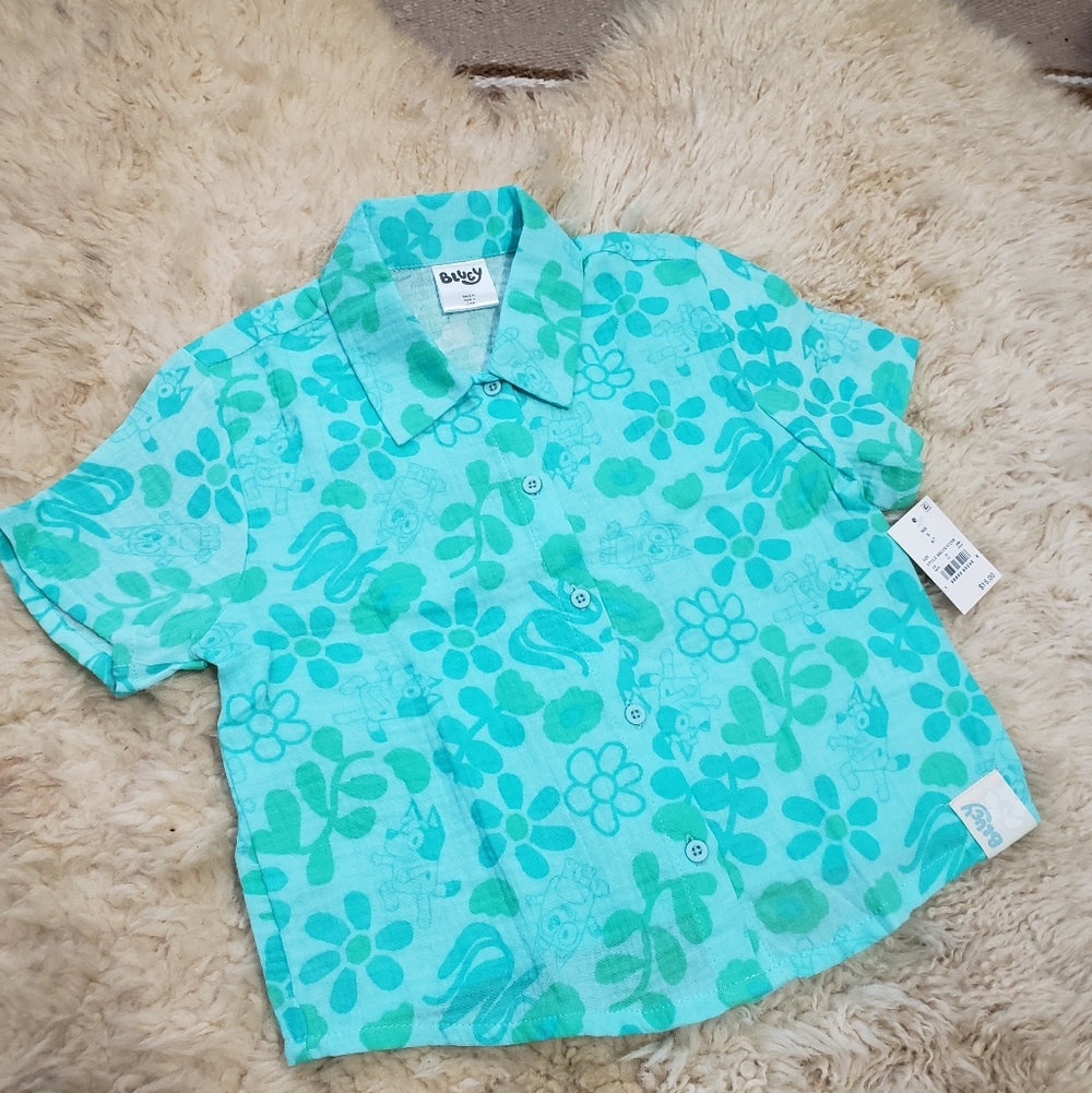Bluey Cotton Button Down